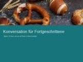 Conversation Lesson - Intermediate and Advanced German - F