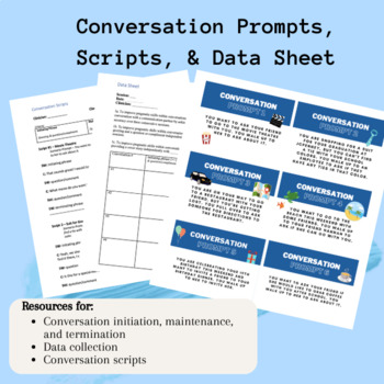 Preview of Conversation Prompts | Conversation Scripts | Speech Therapy Pragmatic Resources