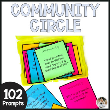 Preview of Conversation Prompts for Community Circles Morning Meeting