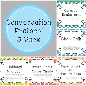 Preview of Conversation Protocol 5 Pack!