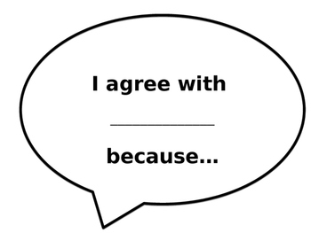 Preview of Conversation Sentence Starters Speech Bubbles