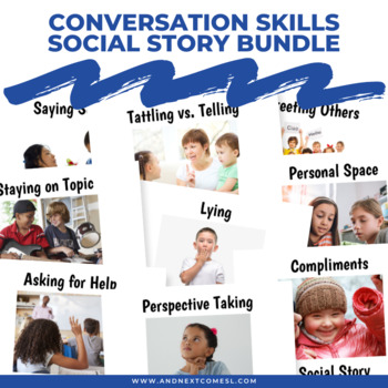 Preview of Conversation Skills Social Story Bundle