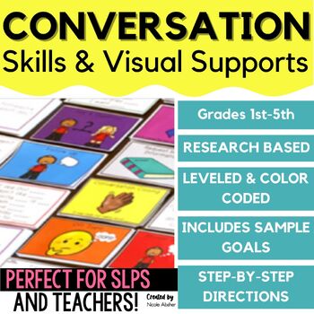 Preview of Social Skills | Conversation Skills & Visual Supports for Speech Therapy