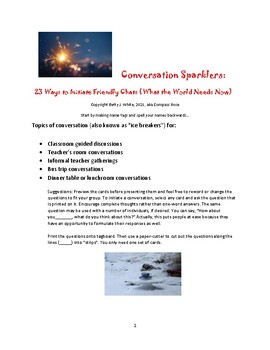 Preview of Conversation Sparklers: 23 Ways to Initiate Friendly Chats/Great Any Time!