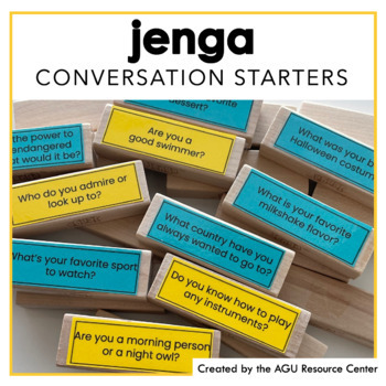 Preview of Conversation Starter Card Game | Using Jenga Blocks