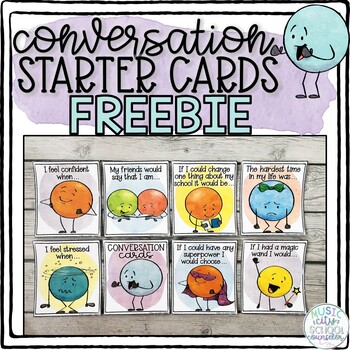 Preview of Conversation Starter Cards FREEBIE for Counseling, Lunch Bunch & Morning Meeting