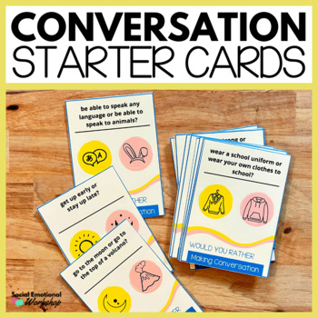 Preview of Conversation Starter Cards for Elementary & Middle School