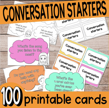 Conversation Starter Cards to get kids interacting - Great ice breaker!