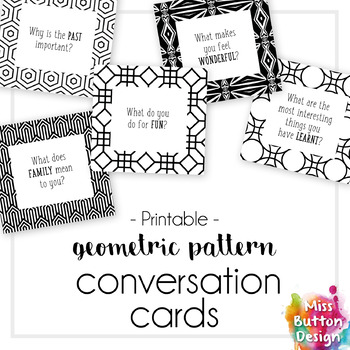 Preview of Conversation Starter Ice Breaker Cards