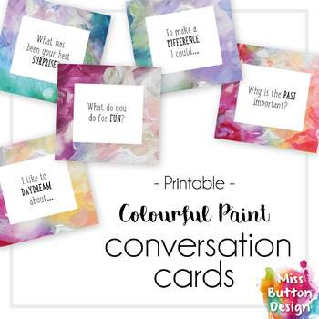 Preview of Conversation Starter Ice Breaker Cards