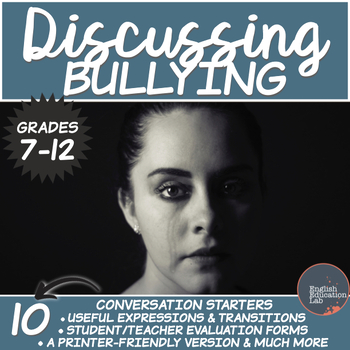 Preview of Conversation Starter Package on Bullying