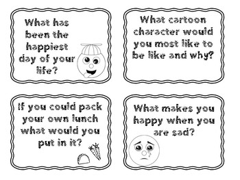 Conversation Starters by Emily Vlahandreas | TPT