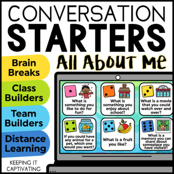 Preview of Conversation Starters Brain Break {All About Me}