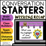 Conversation Starters Brain Break {Weekend Recap}