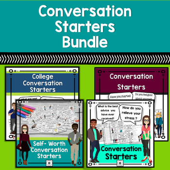 Preview of Conversation Starters Bundle - Ice Breaker and Team Building Activities 