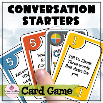 Preview of Conversation Starters Card Game| Social Emotional Learning | lunch bunch