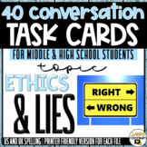 Conversation Starter Cards | Ethics and Lies | Social Skil