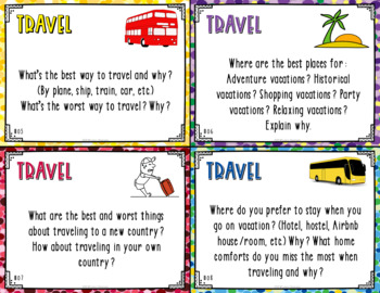 travel speaking cards