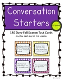 Conversation Starters: Fall Season Task Cards