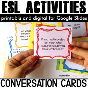 Preview of Conversation Starters Ice Breakers ESL Activities
