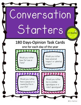 Preview of Conversation Starters: Opinion Task Cards