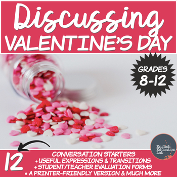 Preview of Conversation Starters Package for Valentine's Day- Activity Package