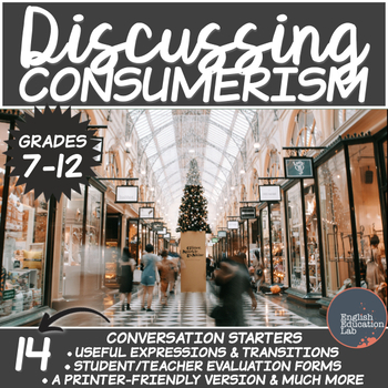 Preview of Conversation Starters Package on Consumerism
