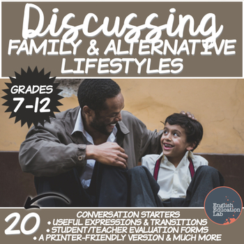Preview of Conversation Starters Package on Family & Alternative Lifestyles