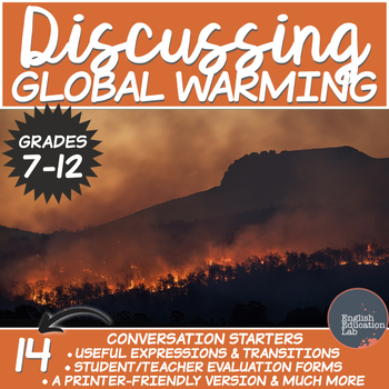 Preview of Conversation Starters Package on Global Warming- Middle/High School