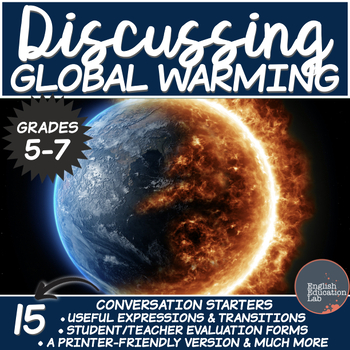 Preview of Conversation Starters Package on Global Warming- Middle School