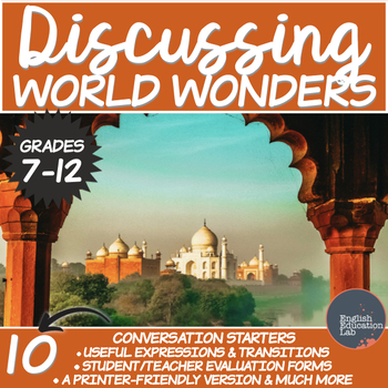 Preview of Conversation Starters Package on World Wonders
