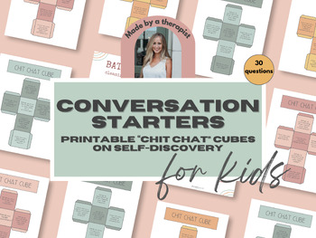 Preview of Conversation Starters: Printable "Chit Chat" Cubes on Self-Discovery for Kids
