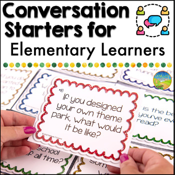 Preview of Conversation Starters Cards for Elementary Relationship-Building
