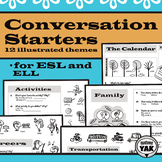 ESL/ELL Conversation Starters with 12 Illustrated Topics