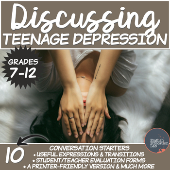 Preview of Conversation Starters package on Teenage Depression