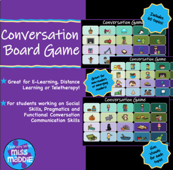 Preview of Interactive Conversation Game - Social Skills - Pragmatics | Distance Learning