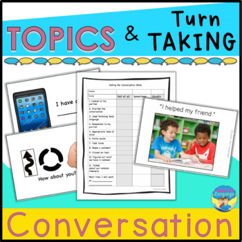 Preview of Conversation TurnTaking Skills Activities for Expanding Topics in Autism