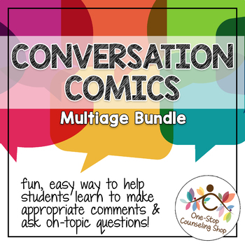 Preview of Conversation and Pragmatic Language Comics Multiage Bundle