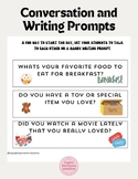 Conversation and Writing Prompts for 1st and 2nd Grade (15