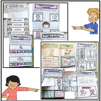 Conversation and social skills supports | Interactive notebook | BUNDLE