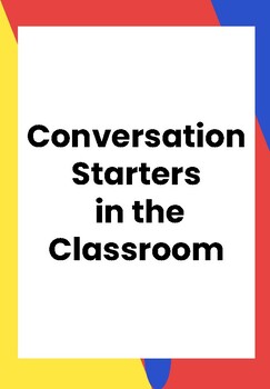 Preview of Conversation starters