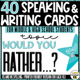 Would you rather...? | ESL/ELL/ELA Speaking&Writing Activi