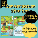 Conversation starters posters: wild animals l 4 designs (d
