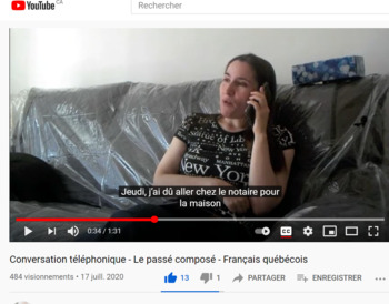 Preview of Conversation téléphonique - Le passé composé - vidéo