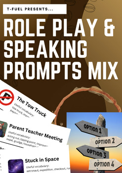 Preview of Mixed Conversations, Situations & Role Play Prompts - Public Speaking | ESL