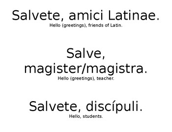 Preview of Conversational Latin Sayings