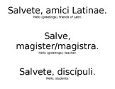 Conversational Latin Sayings