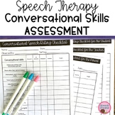 Conversational Skills Checklists Speech Therapy Observatio