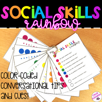 Preview of Conversational Skills Rainbow - Reference Booklet for Social Skills!