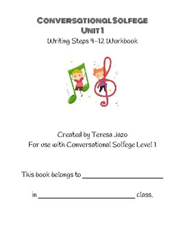 Preview of Conversational Solfege Unit 1 Writing Workbook